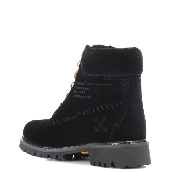 OFF-WHITE x Timberland Velvet Hiking Boots Virgil Abloh - Picture 10 of 14